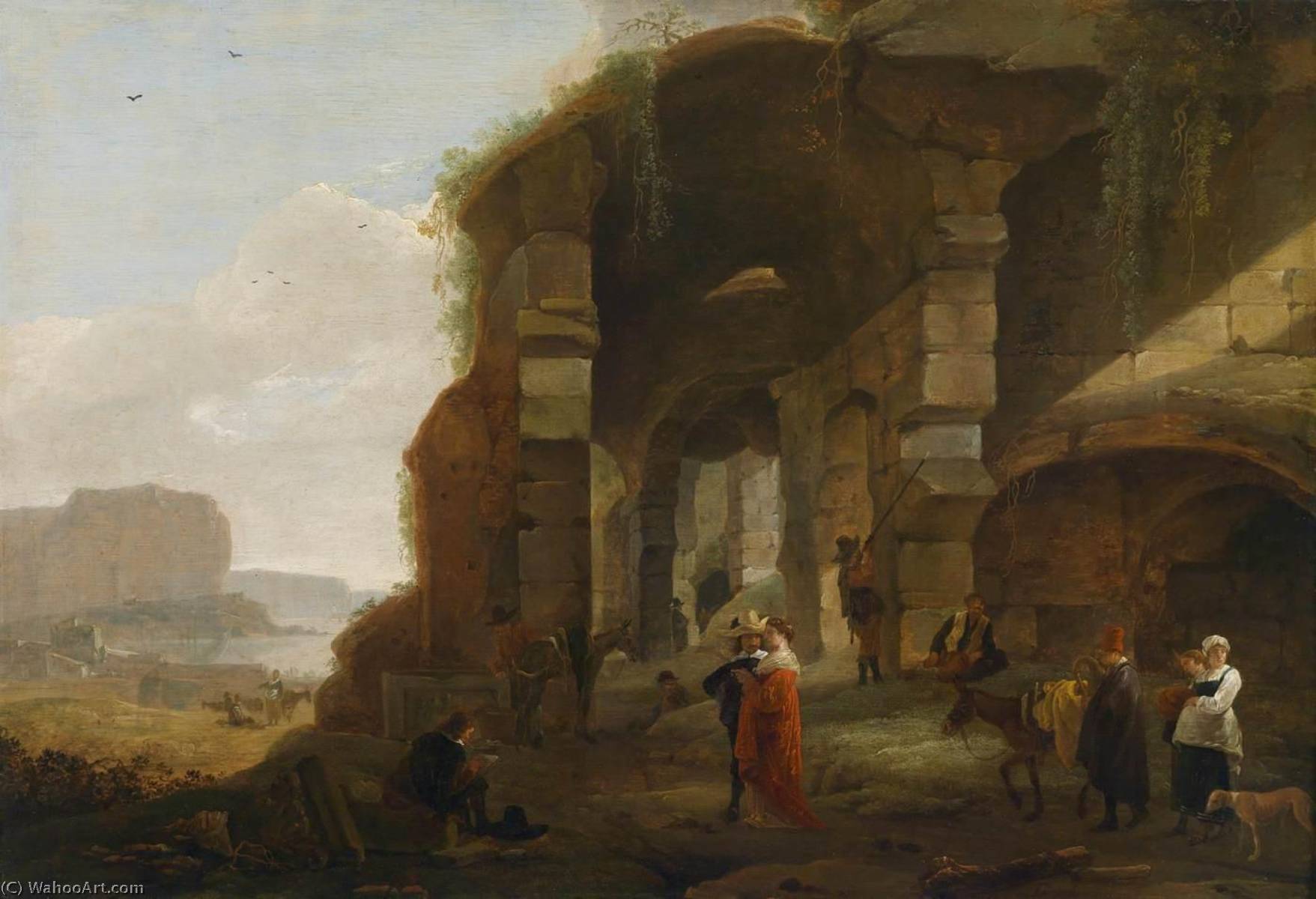 WikiOO.org - Encyclopedia of Fine Arts - Maľba, Artwork Thomas Wyck - Southern Landscape