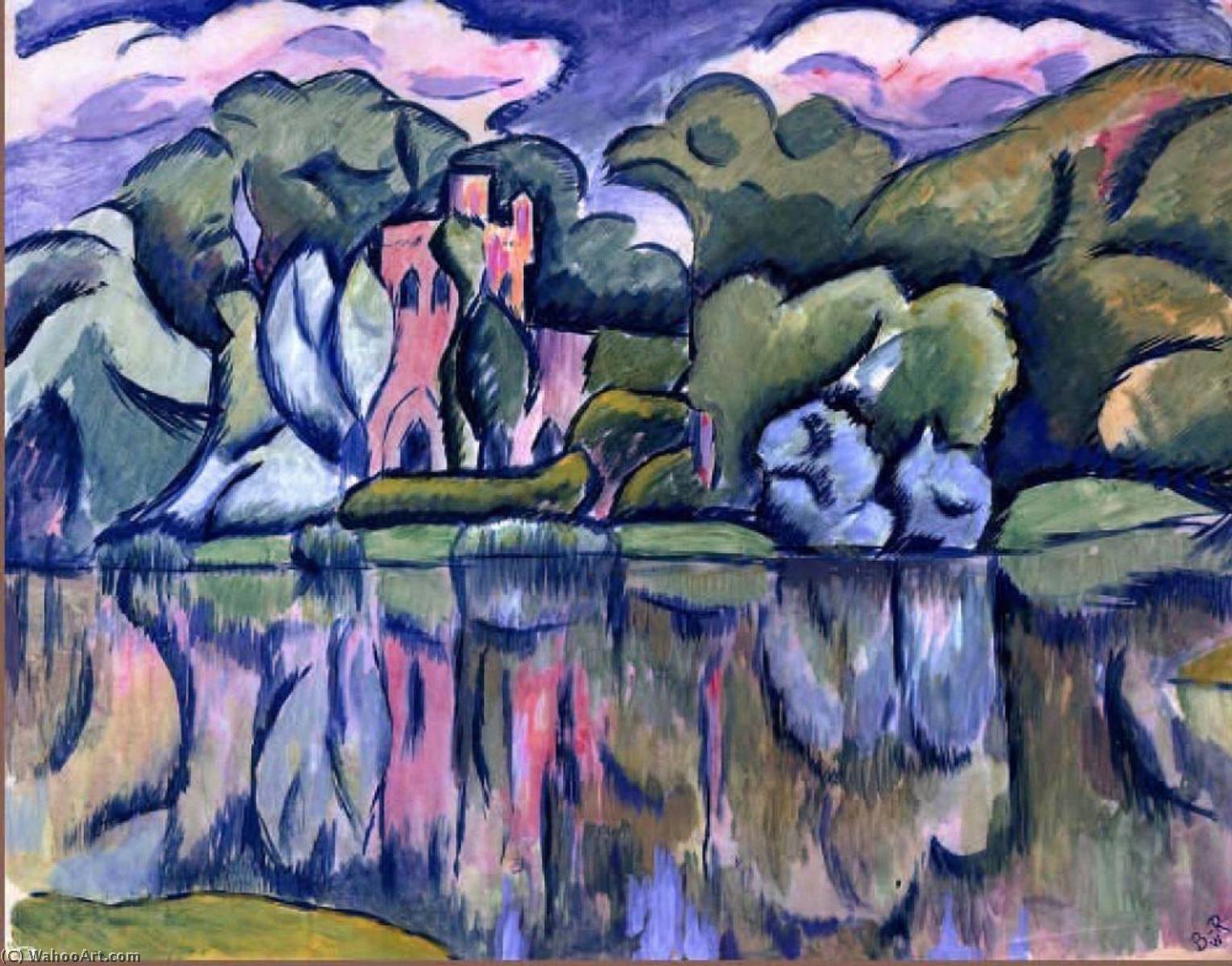 WikiOO.org - Encyclopedia of Fine Arts - Schilderen, Artwork Vladimir Davidovich Baranov Rossine - A Lake