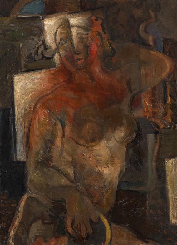 Wikioo.org - The Encyclopedia of Fine Arts - Painting, Artwork by Vladimir Davidovich Baranov Rossine - Female Nude