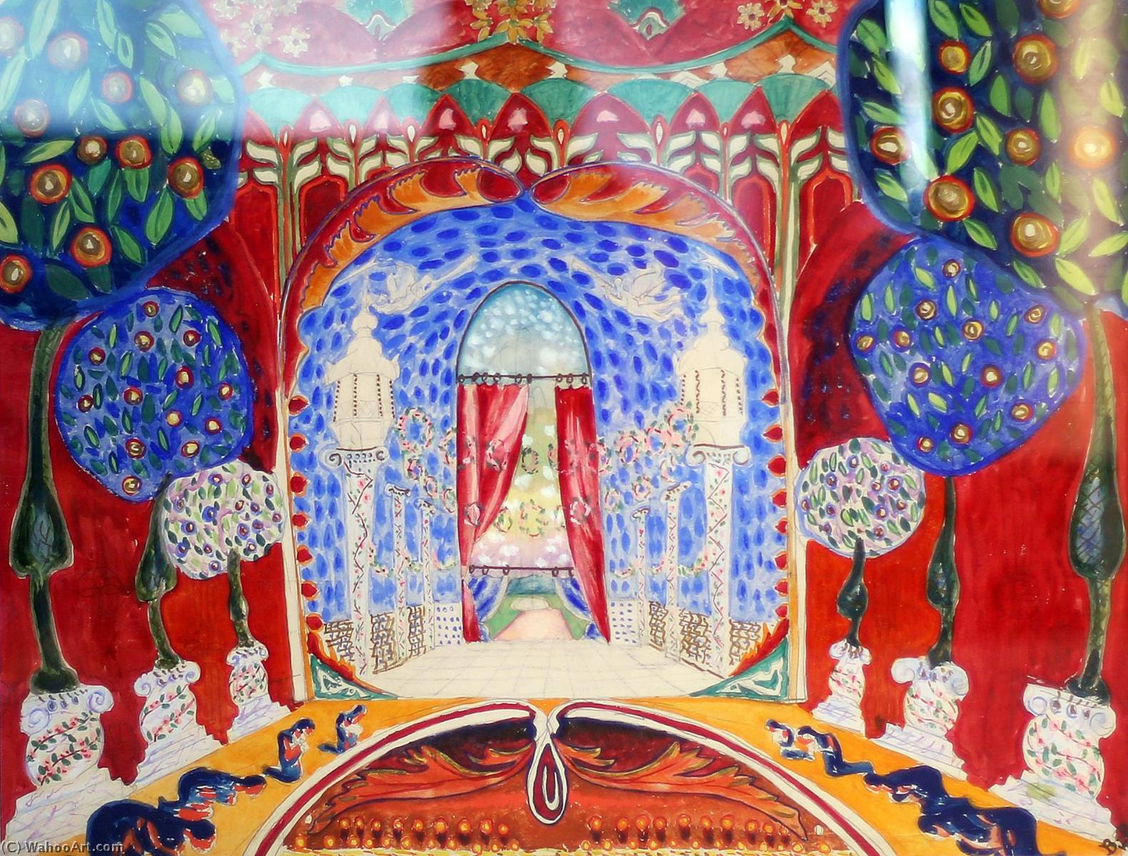Wikioo.org – L'Enciclopedia delle Belle Arti - Pittura, Opere di Vladimir Davidovich Baranov Rossine - goccia tenda  di  dopodomani  scena