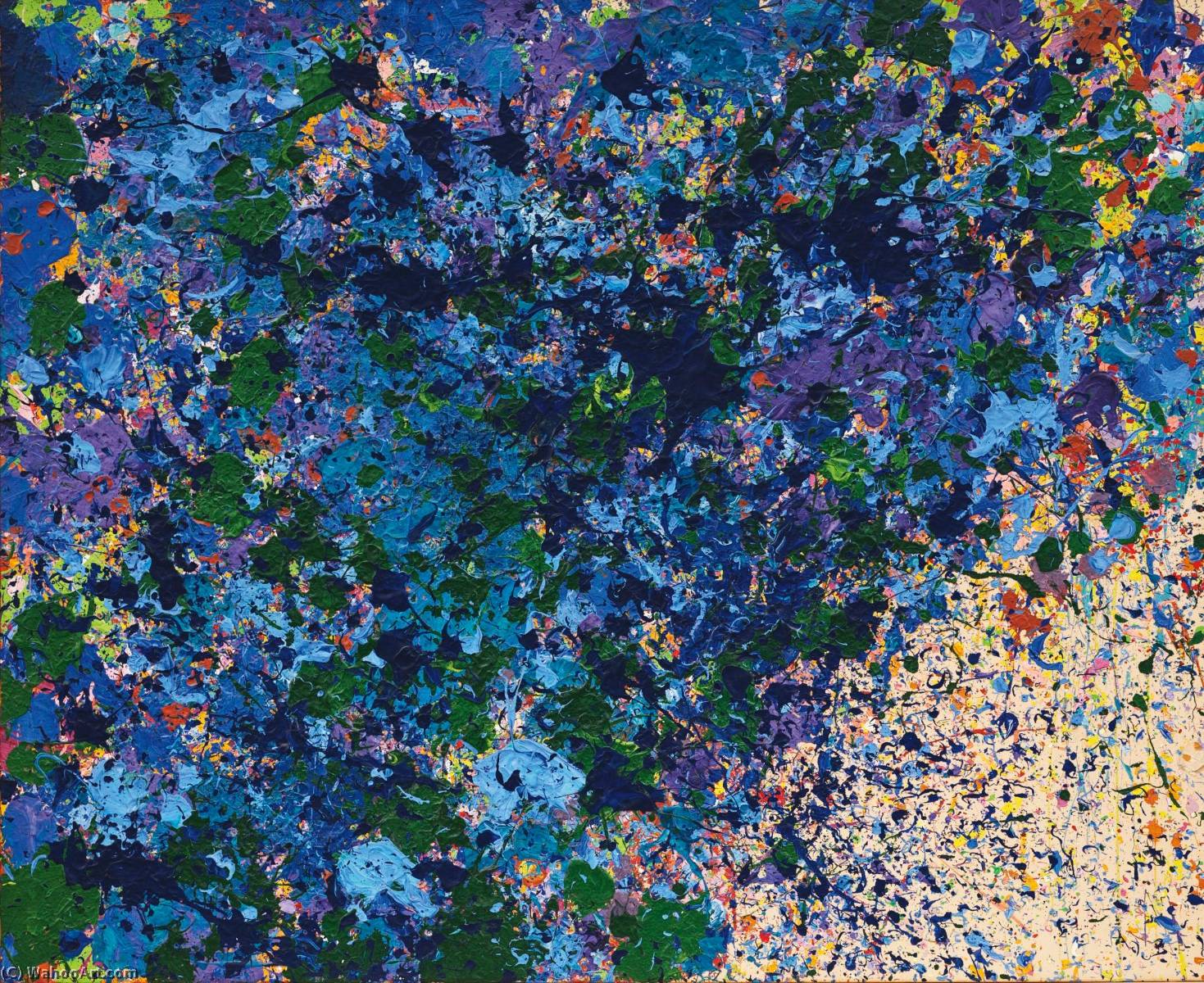 Wikioo.org - สารานุกรมวิจิตรศิลป์ - จิตรกรรม Walasse Ting - Floating Flowers