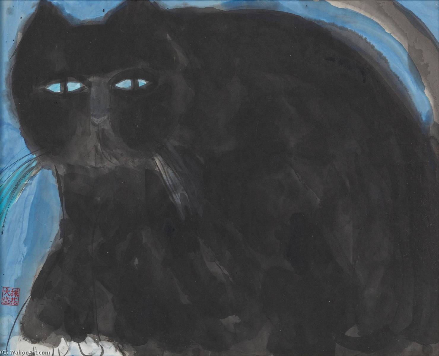 WikiOO.org - Енциклопедія образотворчого мистецтва - Живопис, Картини
 Walasse Ting - Cat