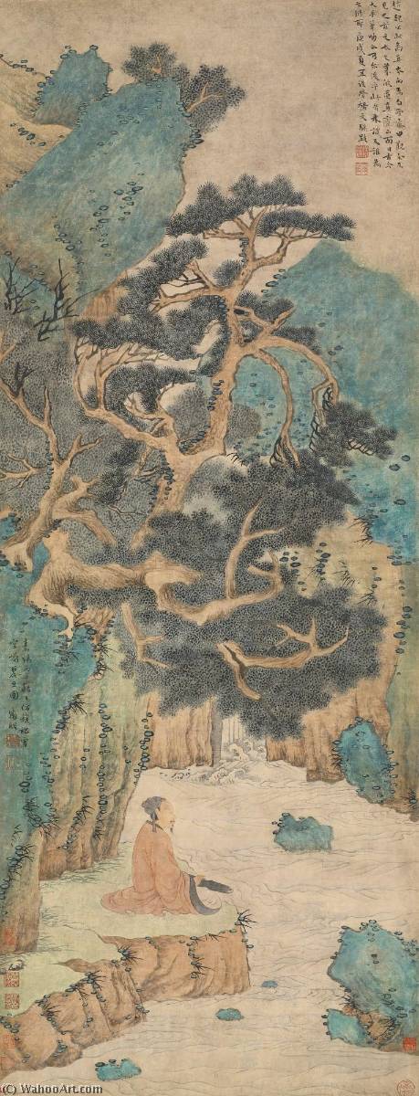 WikiOO.org - Енциклопедія образотворчого мистецтва - Живопис, Картини
 Wen Zhengming - FEELING OF MUSIC IN AN EMPTY MOUTAIN