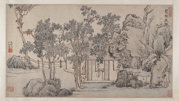 Wikioo.org - The Encyclopedia of Fine Arts - Painting, Artwork by Wen Zhengming - 明 文徵明 叢桂齋圖 卷 The Cassia Grove Studio