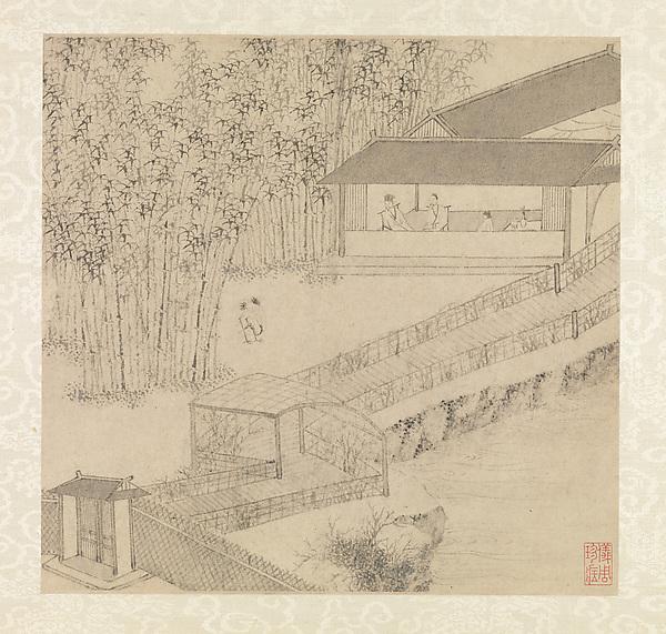 WikiOO.org - Encyclopedia of Fine Arts - Lukisan, Artwork Wen Zhengming - 明 文徵明 拙政園圖詩 冊 Garden of the Inept Administrator