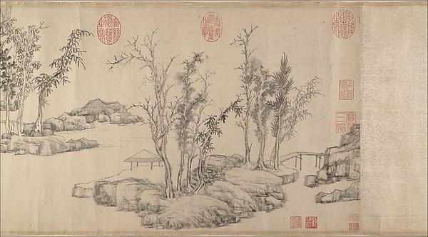 Wikioo.org - The Encyclopedia of Fine Arts - Painting, Artwork by Wen Zhengming - 明 文徵明 東林避暑圖 卷 Summer Retreat in the Eastern Grove
