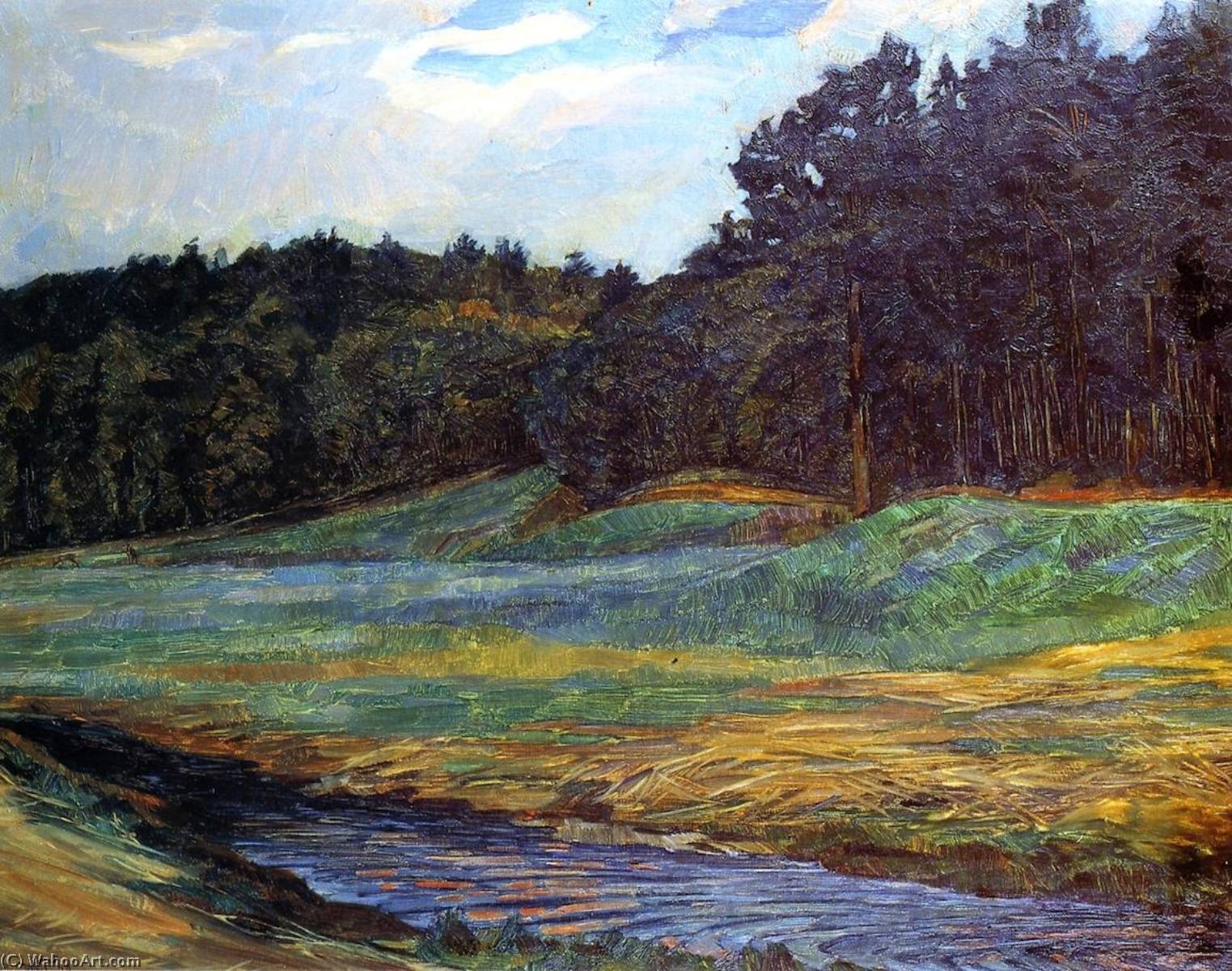 Wikioo.org - The Encyclopedia of Fine Arts - Painting, Artwork by Wilhelm Trübner - The Edge of the Woods