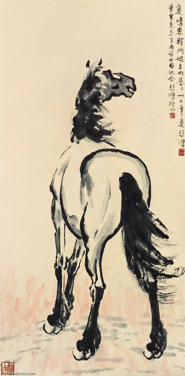 Wikioo.org – La Enciclopedia de las Bellas Artes - Pintura, Obras de arte de Xu Beihong - caballo