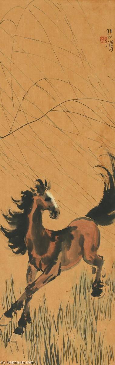 WikiOO.org - Энциклопедия изобразительного искусства - Живопись, Картины  Xu Beihong - конь