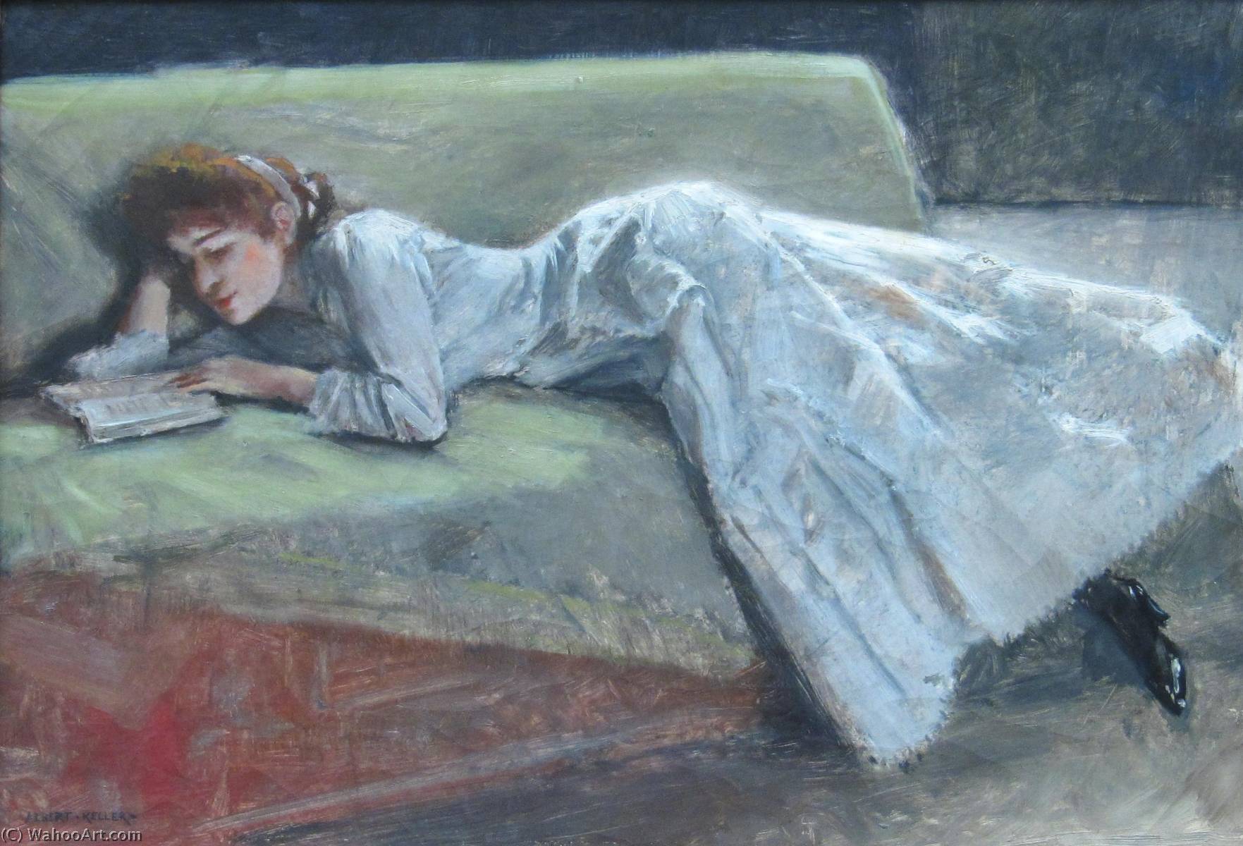Wikioo.org - The Encyclopedia of Fine Arts - Painting, Artwork by Albert Von Keller - Madame von Keller