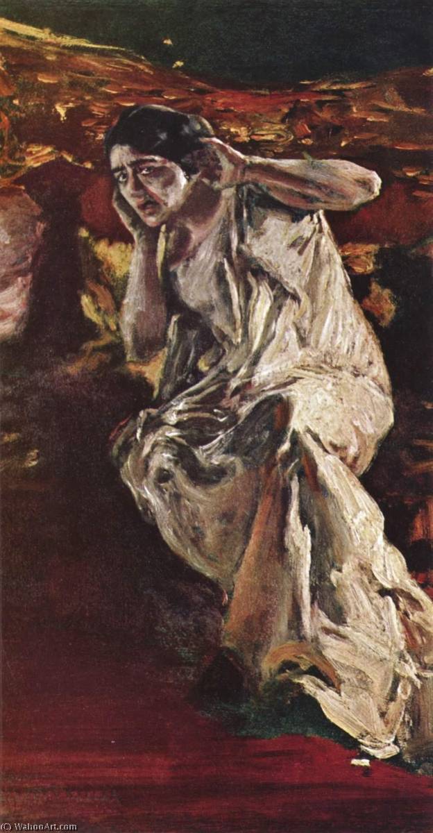 Wikioo.org - The Encyclopedia of Fine Arts - Painting, Artwork by Albert Von Keller - Deutsch Die Tänzerin Madeleine