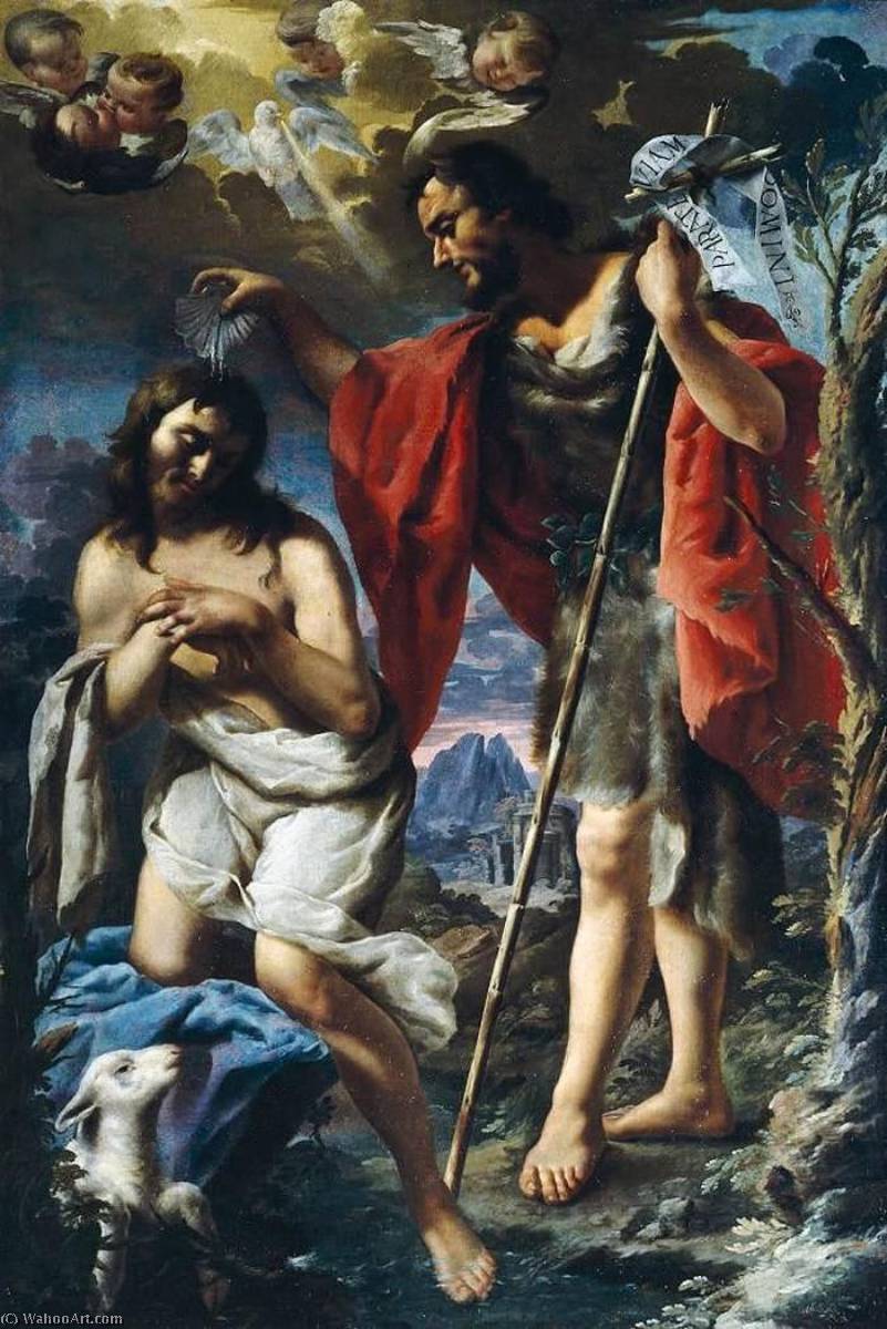 Wikioo.org – L'Enciclopedia delle Belle Arti - Pittura, Opere di Alessandro Rosi - Battesimo di Cristo