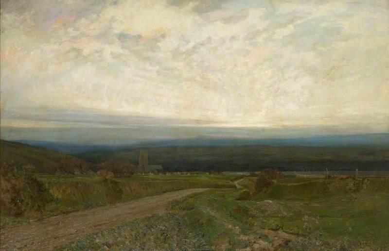 WikiOO.org - Encyclopedia of Fine Arts - Maľba, Artwork Alfred East - The Lonely Road