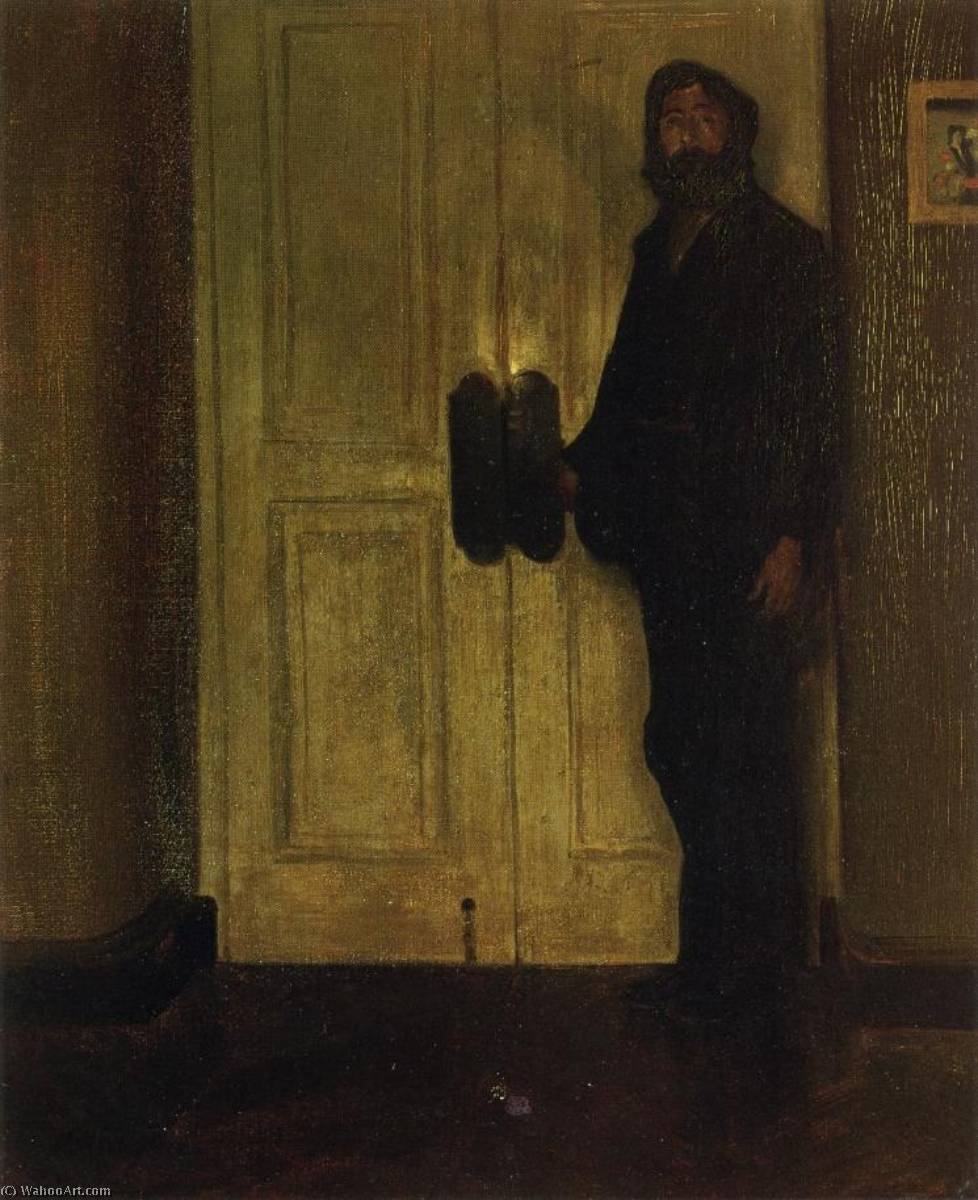 WikiOO.org - 백과 사전 - 회화, 삽화 Alfred Henry Maurer - Man at the Door