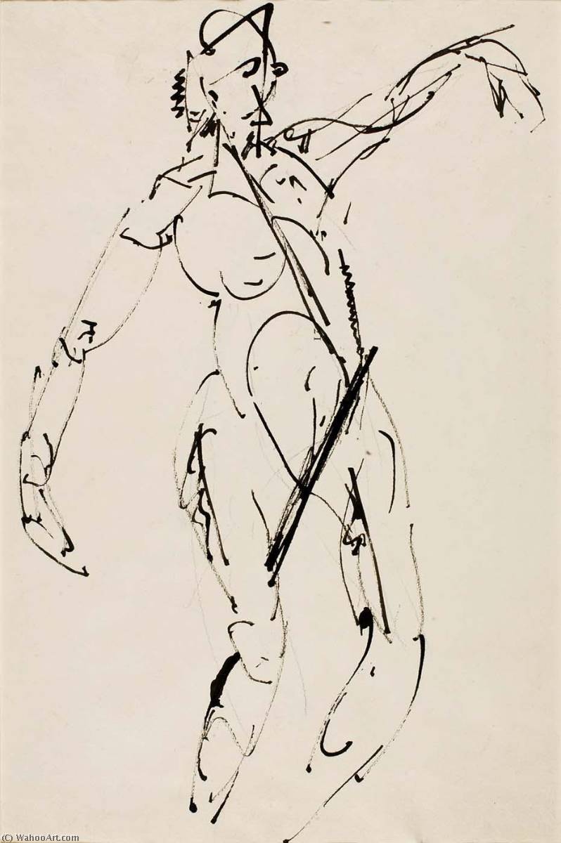 WikiOO.org - Enciklopedija dailės - Tapyba, meno kuriniai Alfred Henry Maurer - Standing Nude