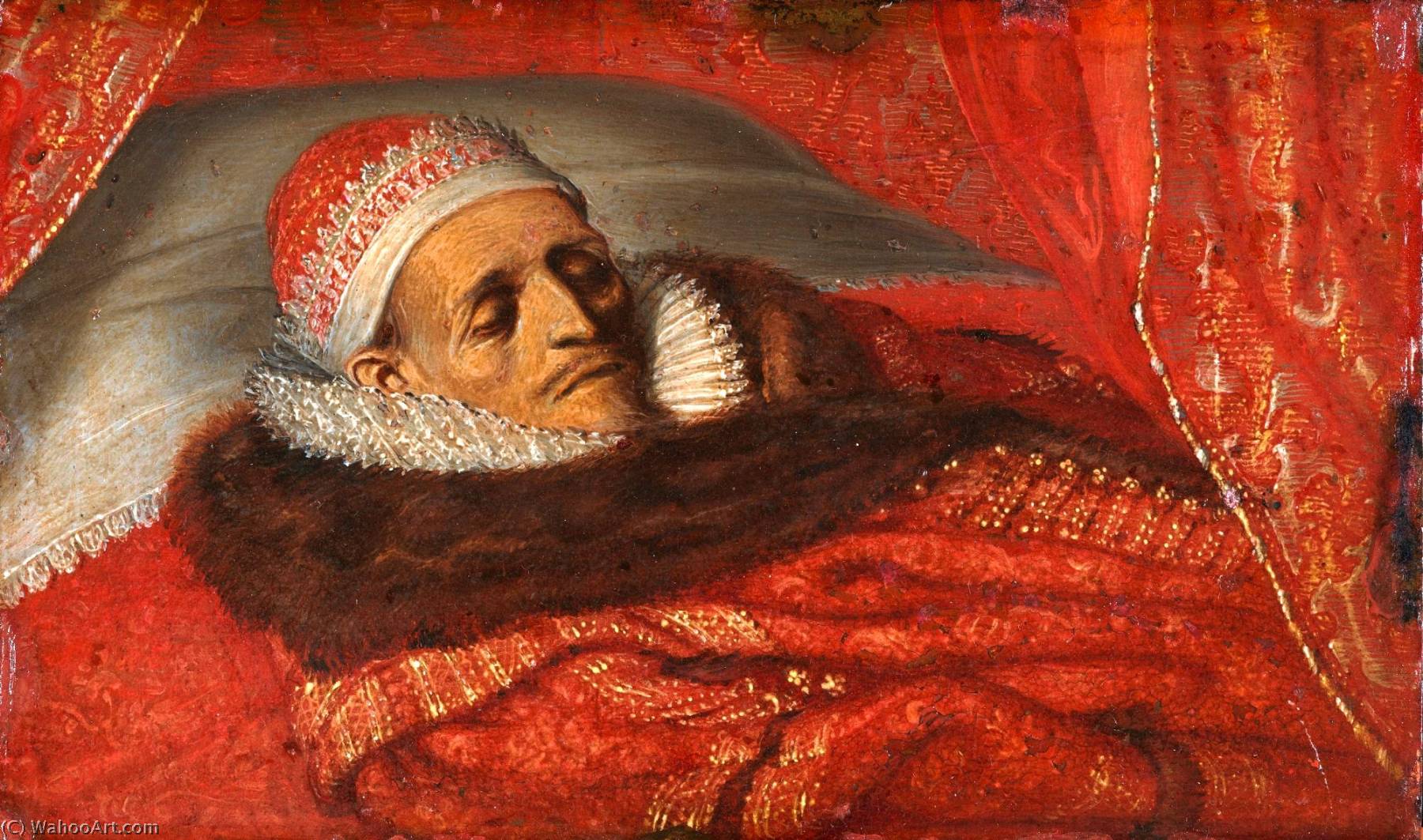 WikiOO.org - Енциклопедія образотворчого мистецтва - Живопис, Картини
 Adriaen Pietersz Van De Venne - Maurice (1567 1625), Prince of Orange, Lying in State