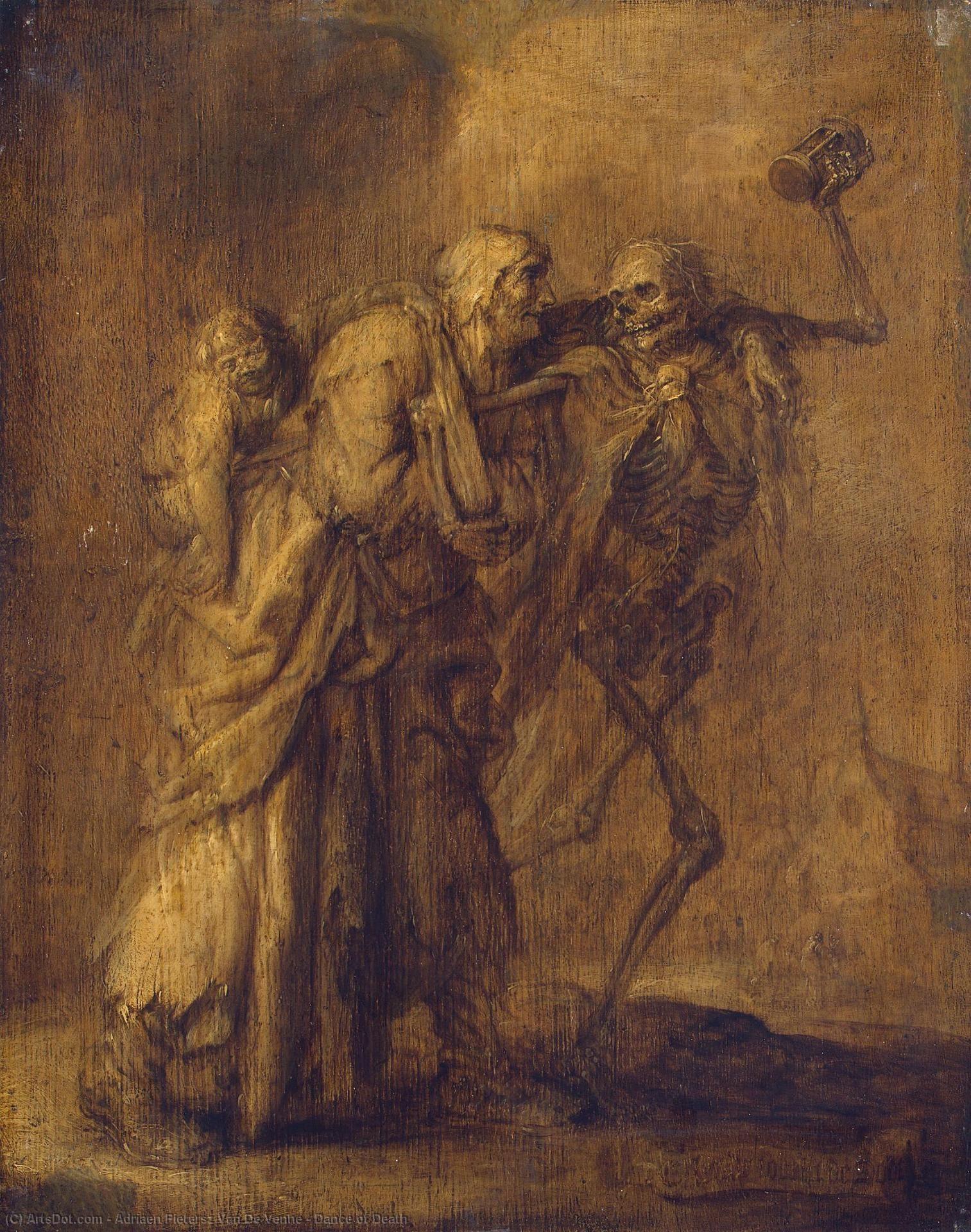 Wikioo.org - The Encyclopedia of Fine Arts - Painting, Artwork by Adriaen Pietersz Van De Venne - Dance of Death