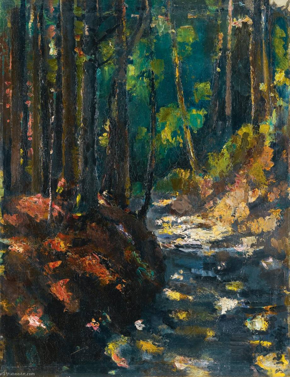 Wikioo.org - The Encyclopedia of Fine Arts - Painting, Artwork by Anton Faistauer - A Forest Path