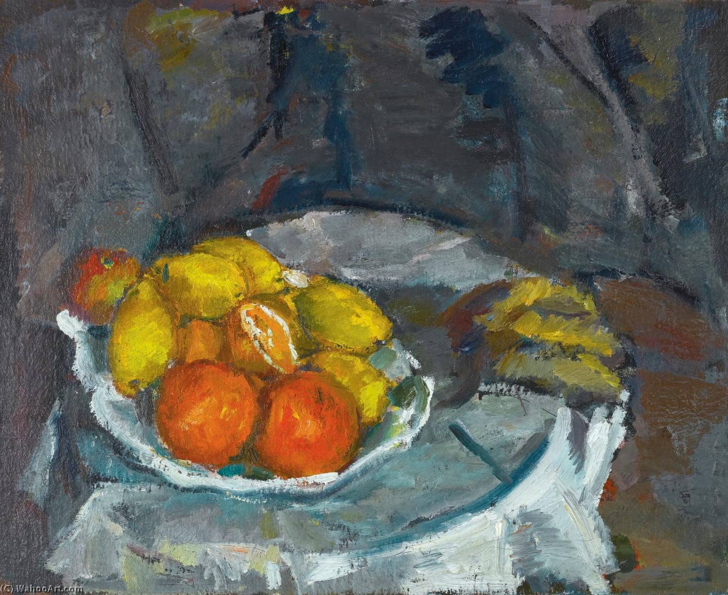 Wikioo.org – La Enciclopedia de las Bellas Artes - Pintura, Obras de arte de Anton Faistauer - bodegón con fruta
