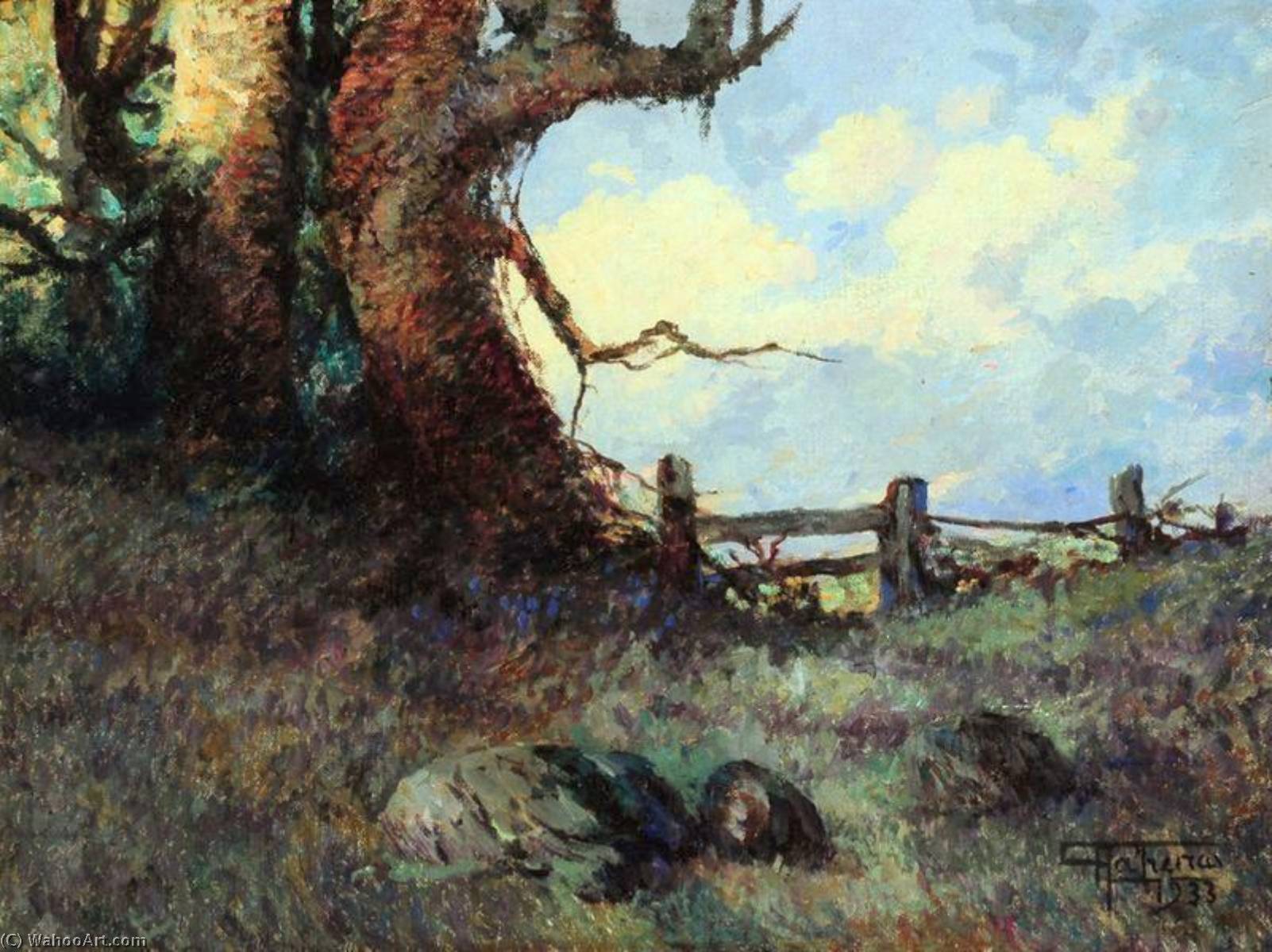WikiOO.org - Енциклопедия за изящни изкуства - Живопис, Произведения на изкуството Antonio Parreiras - Farm Gate