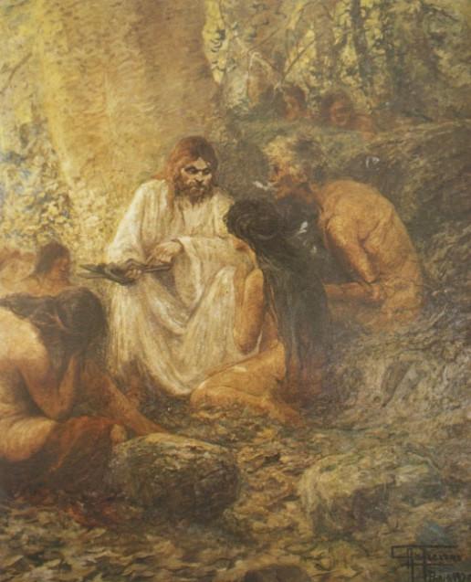 Wikioo.org - The Encyclopedia of Fine Arts - Painting, Artwork by Antonio Parreiras - Gospel in the jungle