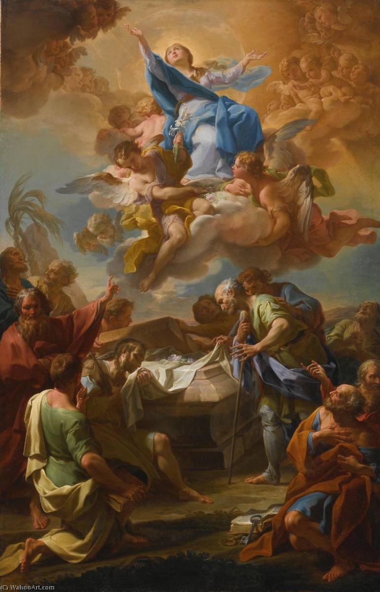 WikiOO.org - Enciklopedija dailės - Tapyba, meno kuriniai Bottega Di Corrado Giaquinto - Assumption of the Virgin