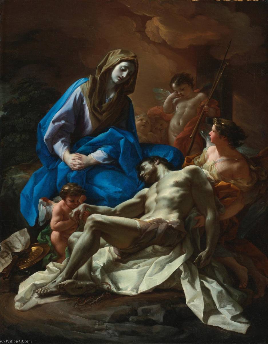 Wikioo.org - The Encyclopedia of Fine Arts - Painting, Artwork by Bottega Di Corrado Giaquinto - Pietà