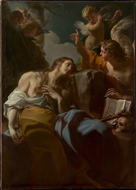 Wikioo.org – L'Enciclopedia delle Belle Arti - Pittura, Opere di Bottega Di Corrado Giaquinto - La Maddalena penitente