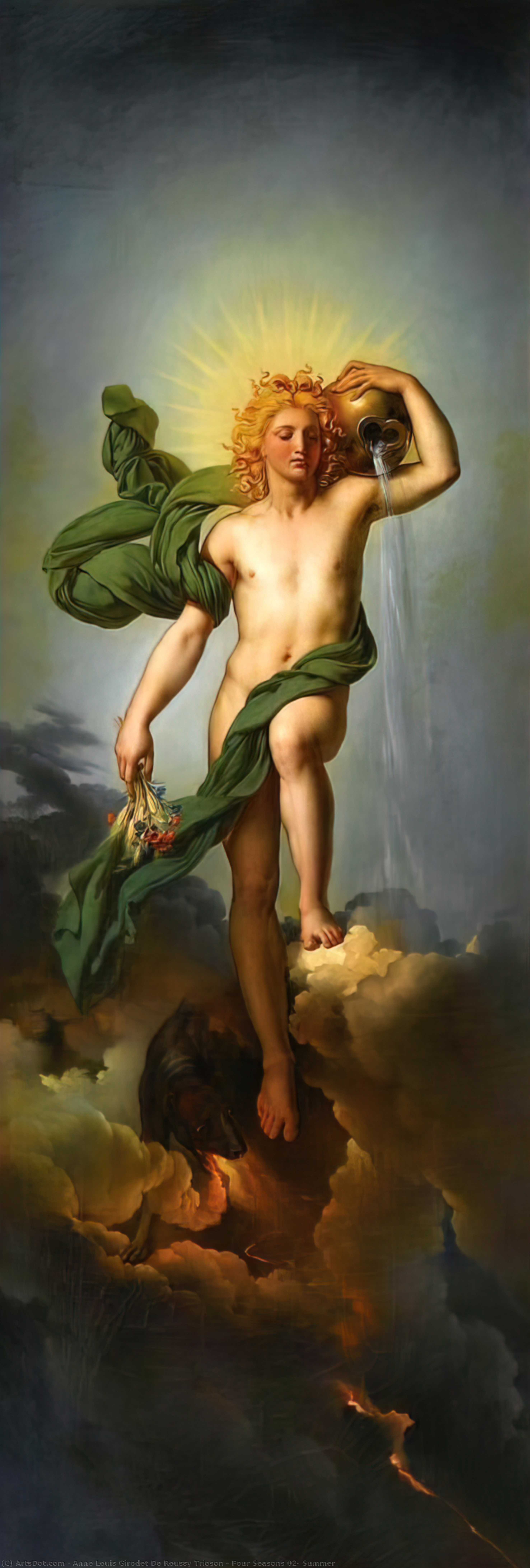 Wikioo.org - The Encyclopedia of Fine Arts - Painting, Artwork by Anne Louis Girodet De Roussy Trioson - Four Seasons 02, Summer