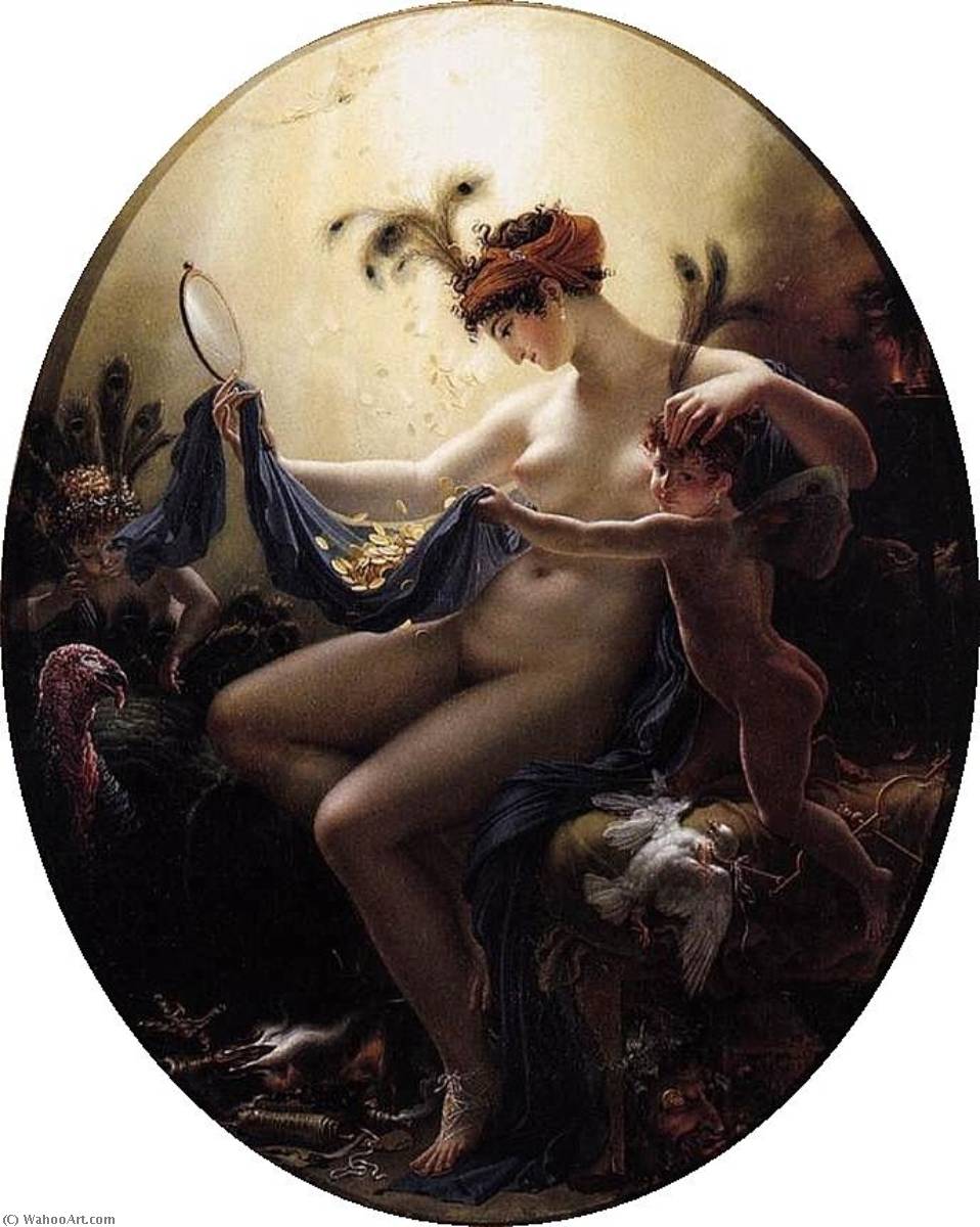 Wikioo.org - The Encyclopedia of Fine Arts - Painting, Artwork by Anne Louis Girodet De Roussy Trioson - Mademoiselle Lange as Danae