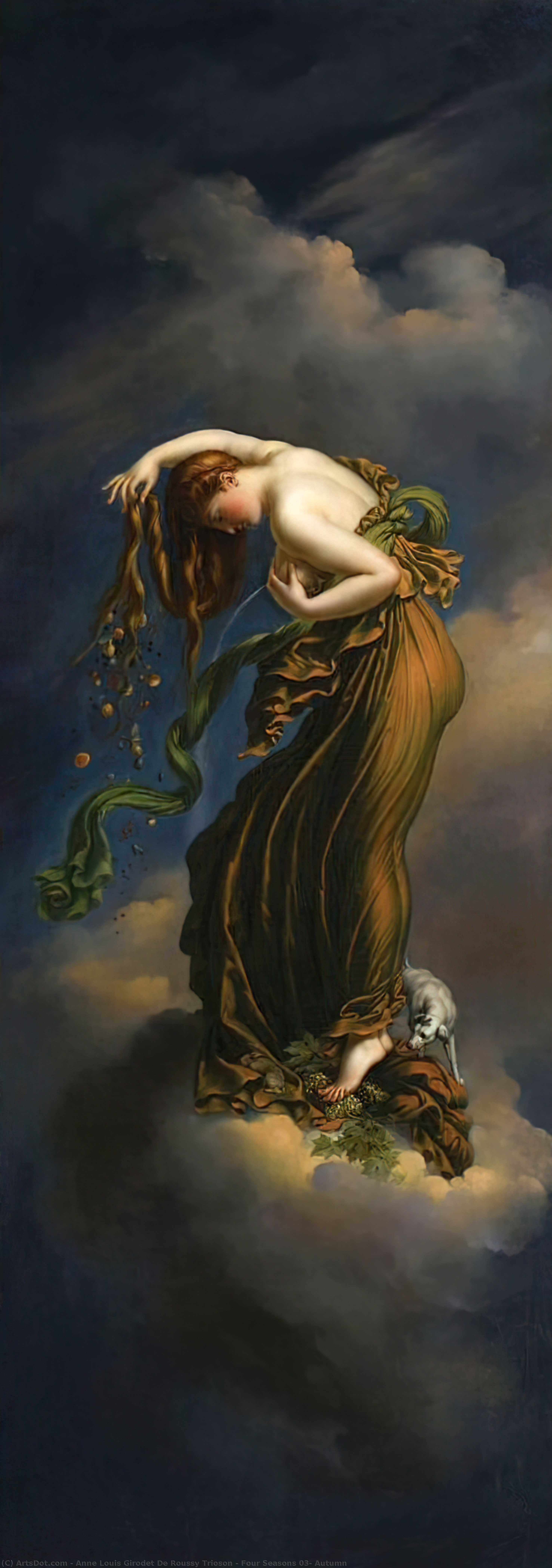WikiOO.org - Encyclopedia of Fine Arts - Lukisan, Artwork Anne Louis Girodet De Roussy Trioson - Four Seasons 03, Autumn
