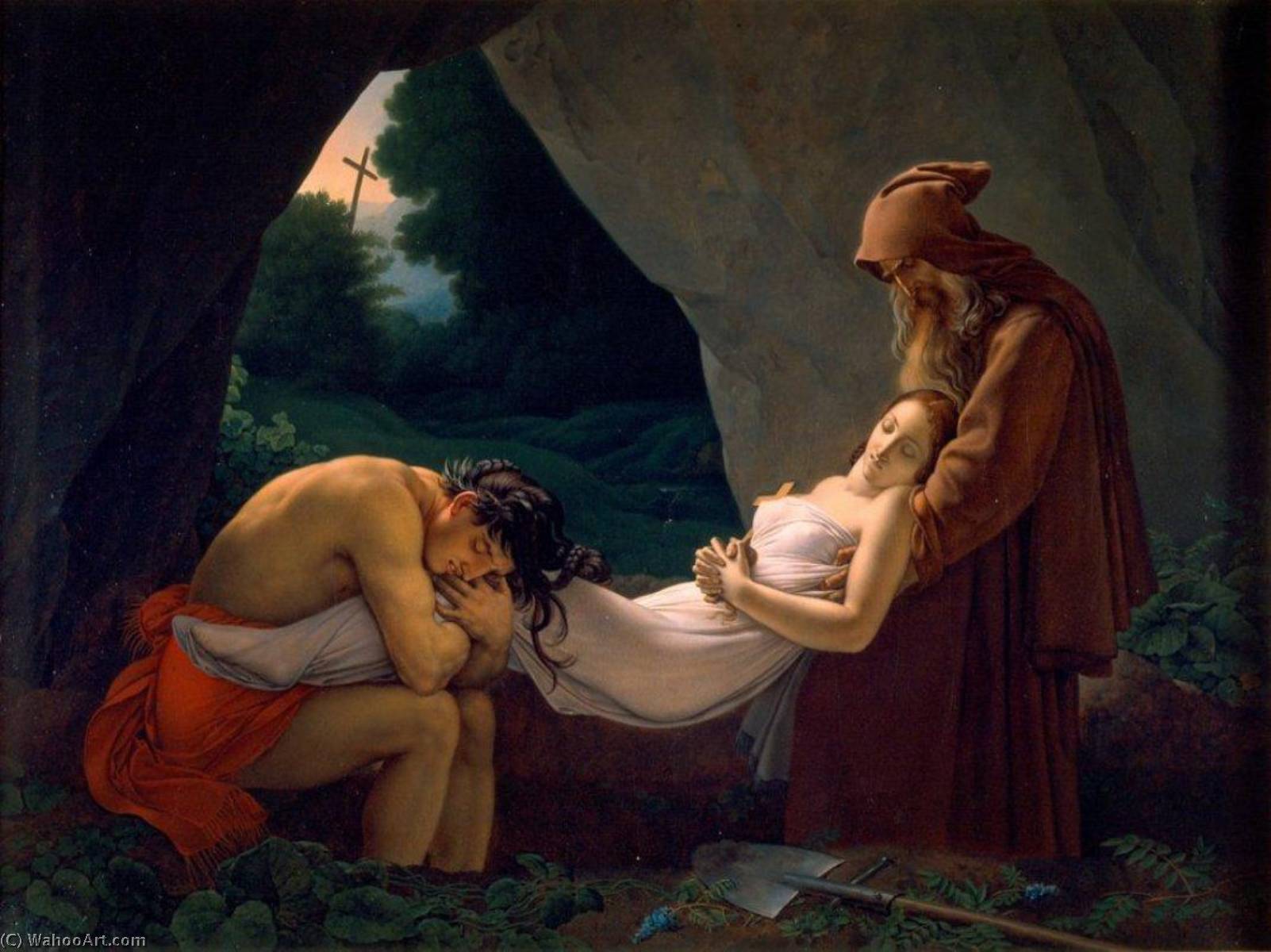 Wikioo.org - The Encyclopedia of Fine Arts - Painting, Artwork by Anne Louis Girodet De Roussy Trioson - The Funeral of Atala (Atlanta)