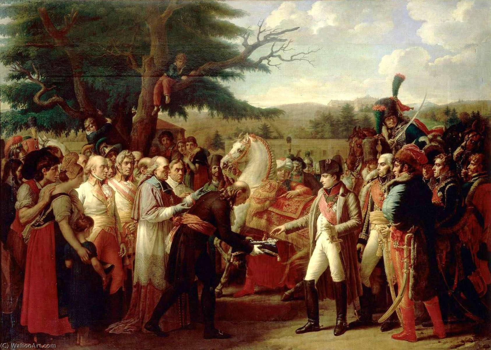 WikiOO.org - Encyclopedia of Fine Arts - Lukisan, Artwork Anne Louis Girodet De Roussy Trioson - Napoleon Receiving the Keys of Vienna, 13 November 1805