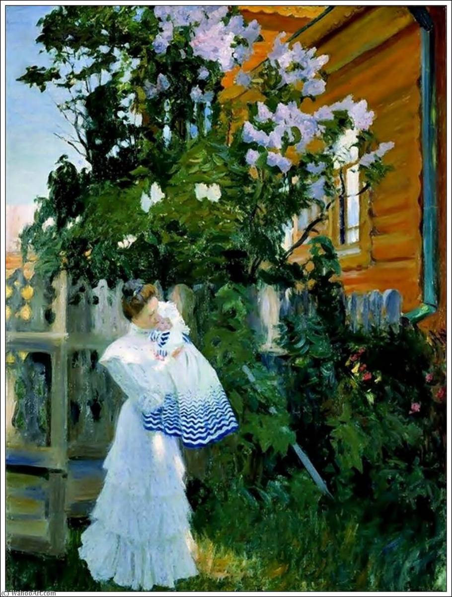 Wikioo.org - The Encyclopedia of Fine Arts - Painting, Artwork by Boris Mikhaylovich Kustodiev - Lilac