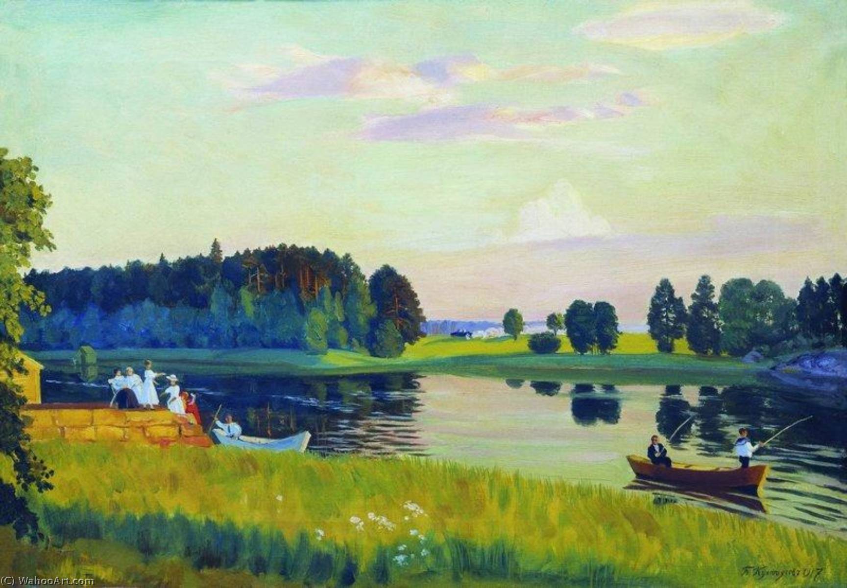 WikiOO.org - Encyclopedia of Fine Arts - Malba, Artwork Boris Mikhaylovich Kustodiev - Konkola, Finland