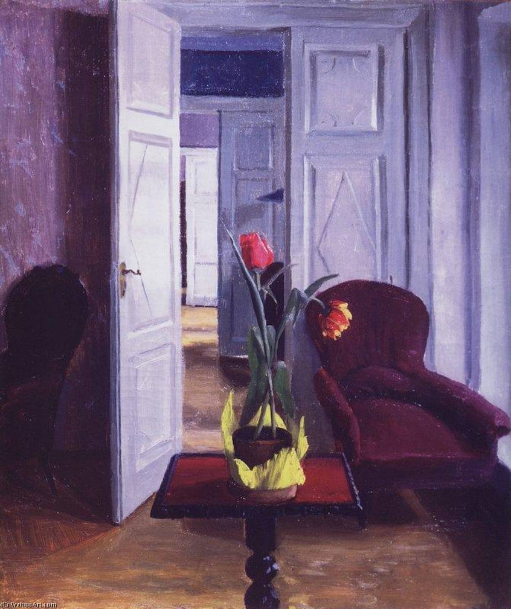 Wikioo.org - The Encyclopedia of Fine Arts - Painting, Artwork by Boris Mikhaylovich Kustodiev - Interior
