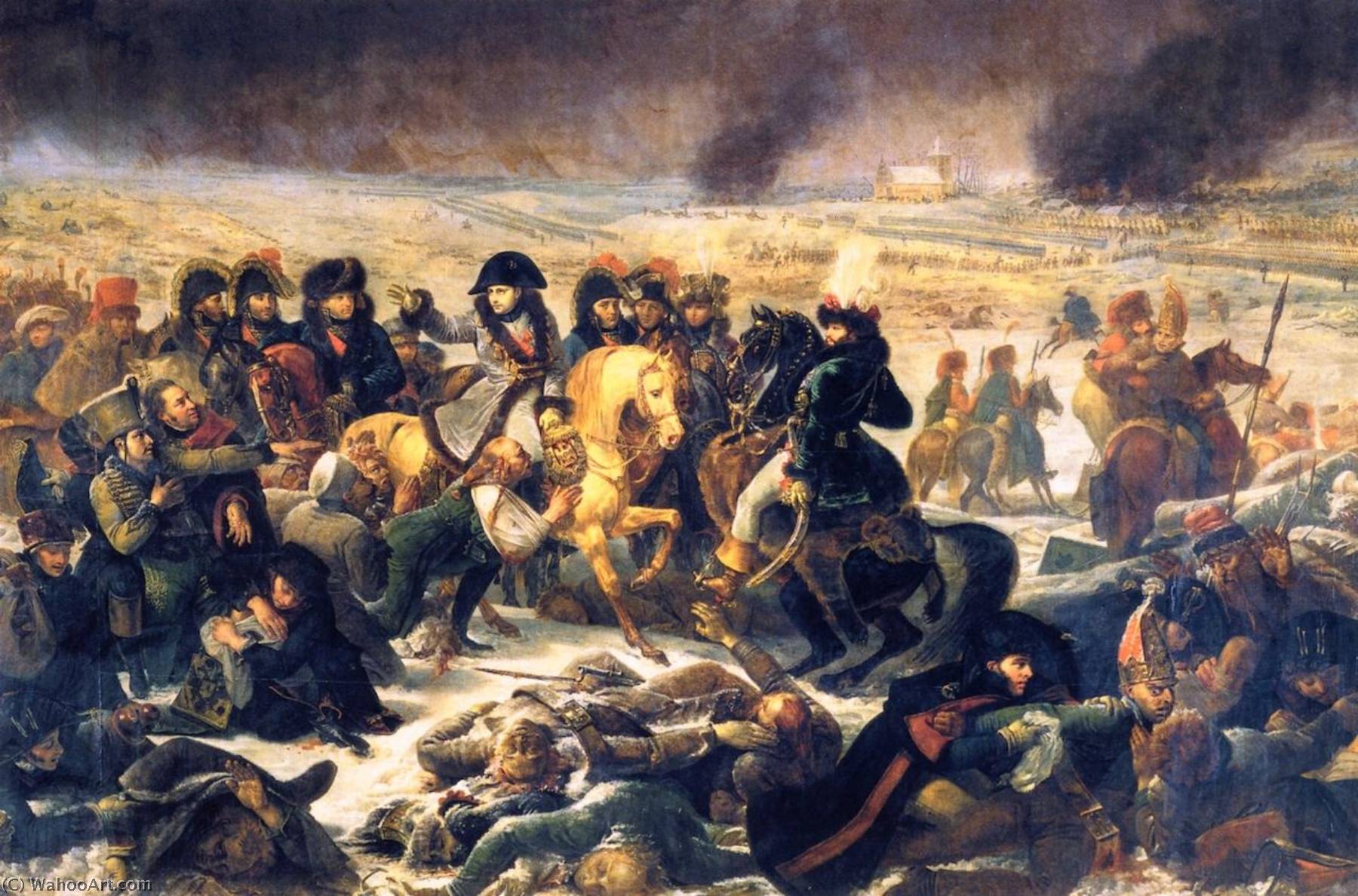 WikiOO.org - Enciklopedija dailės - Tapyba, meno kuriniai Baron Gros Antoine Jean - Napoleon on the Battlefield of Eylau