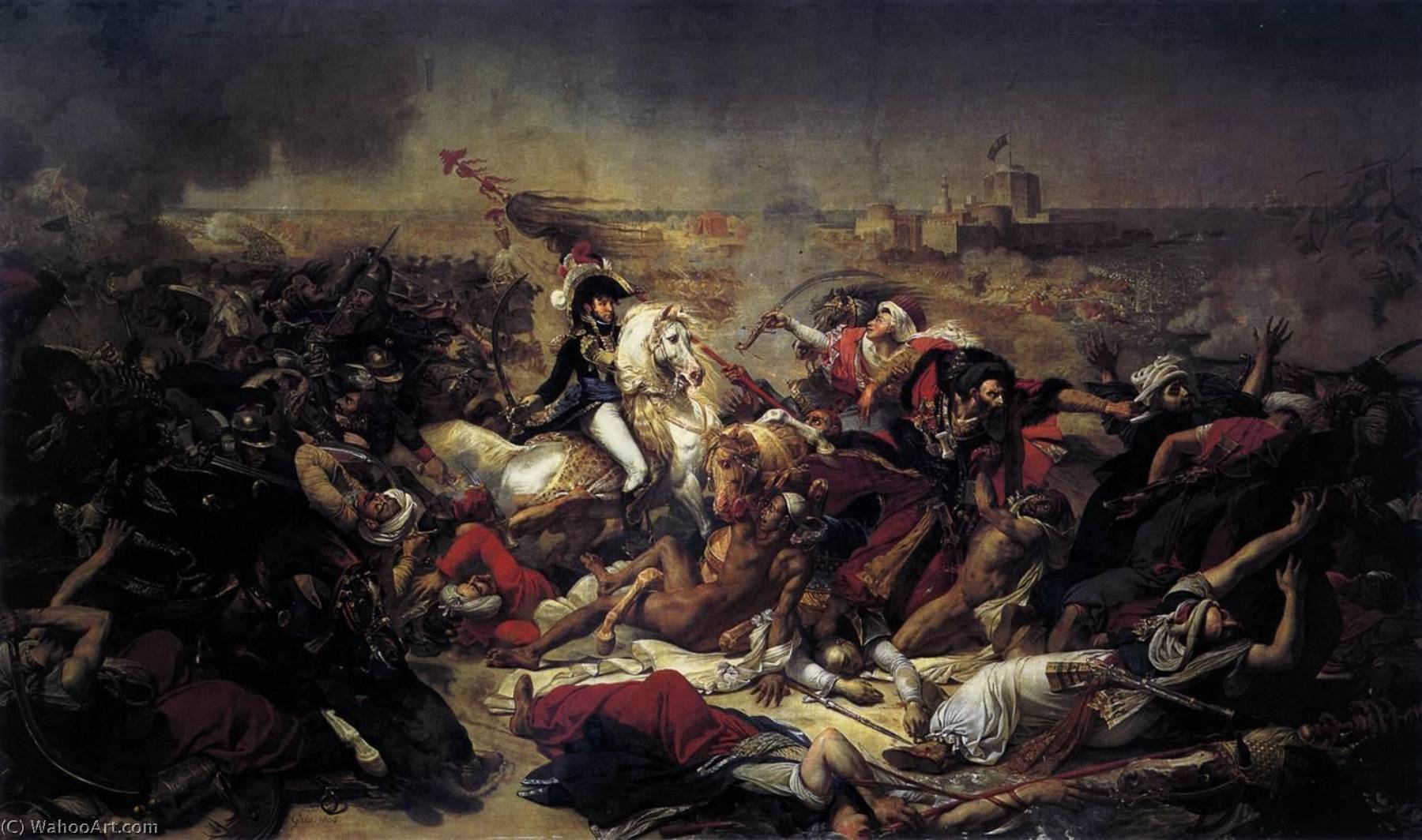 Wikioo.org – L'Enciclopedia delle Belle Arti - Pittura, Opere di Baron Gros Antoine Jean - la battaglia di Abukir
