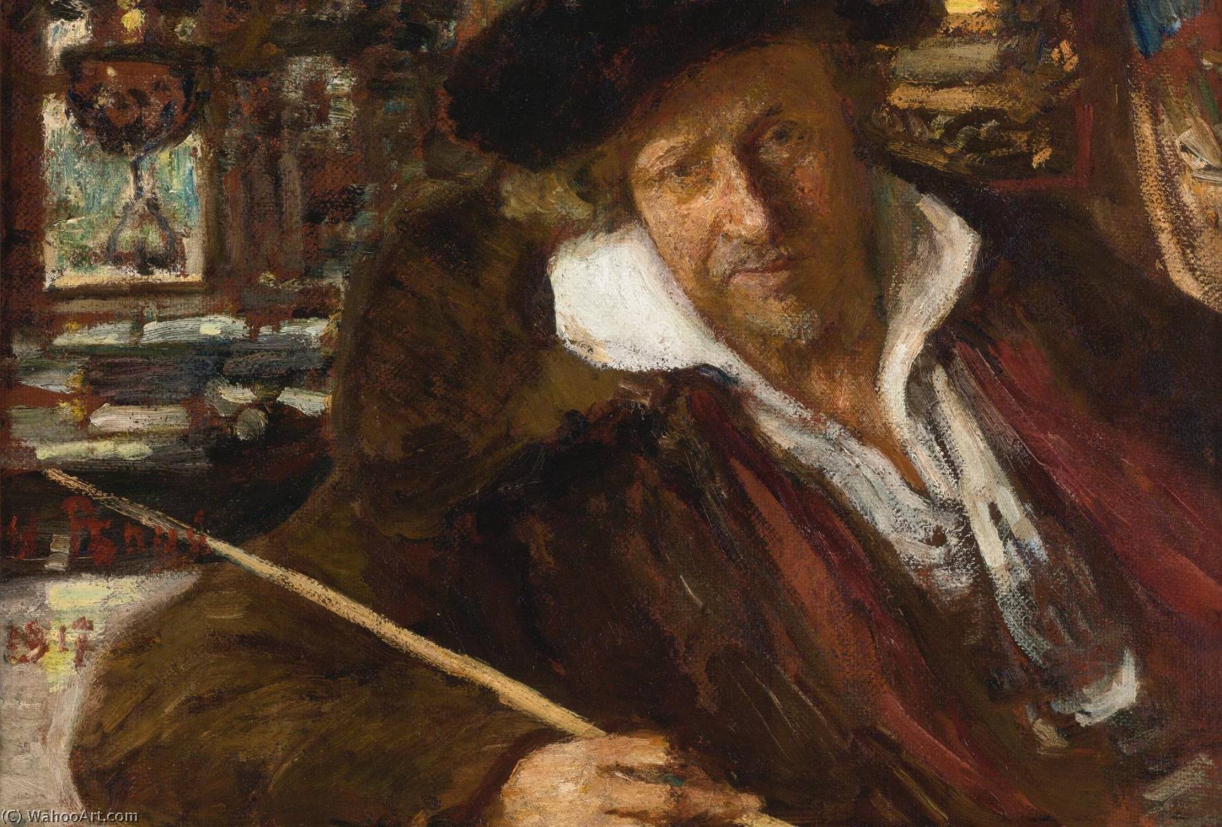 WikiOO.org - אנציקלופדיה לאמנויות יפות - ציור, יצירות אמנות Ilya Yefimovich Repin - Self Portrait