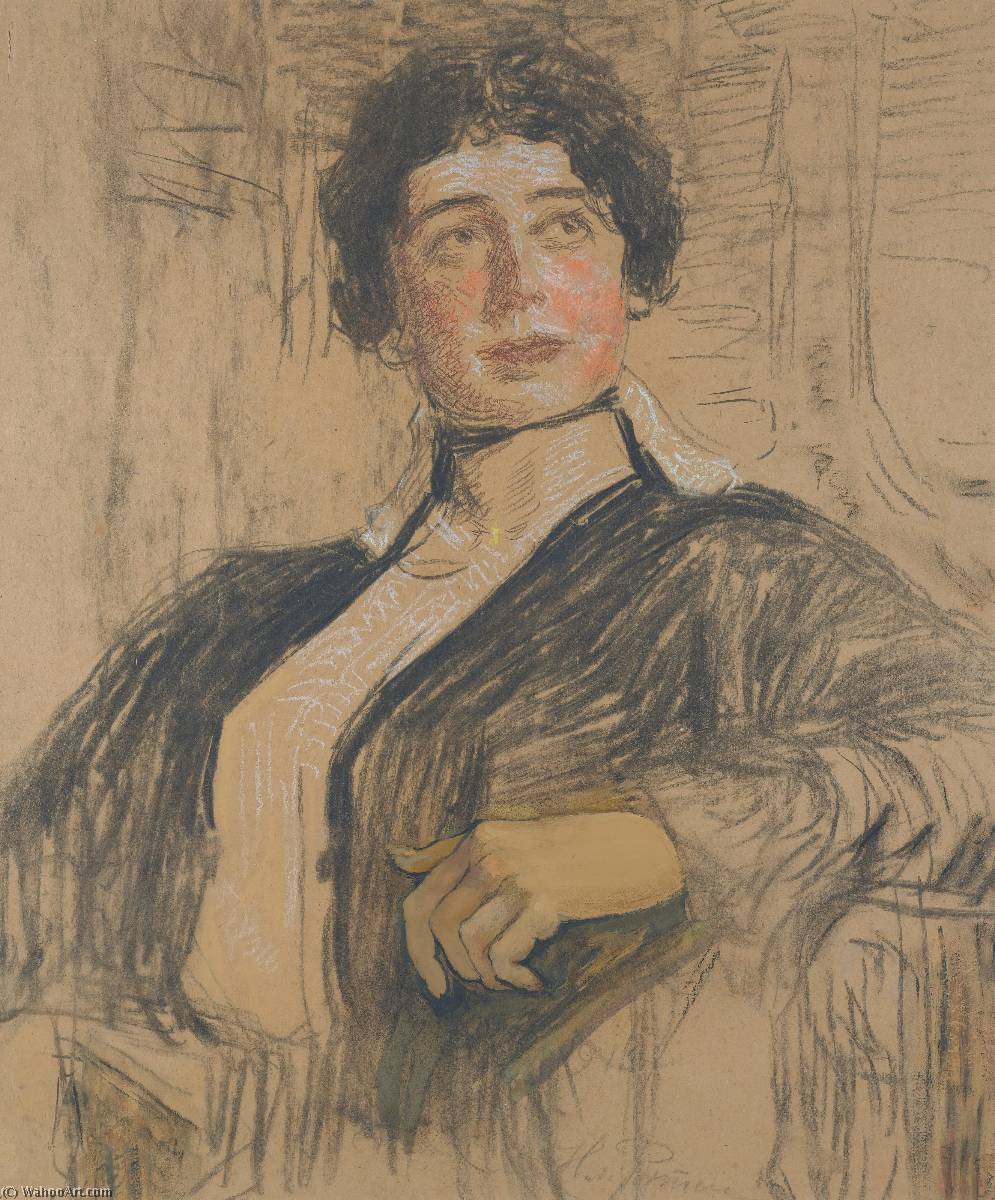 WikiOO.org - Encyclopedia of Fine Arts - Lukisan, Artwork Ilya Yefimovich Repin - Portrait of Veronika Abegg Werefkin