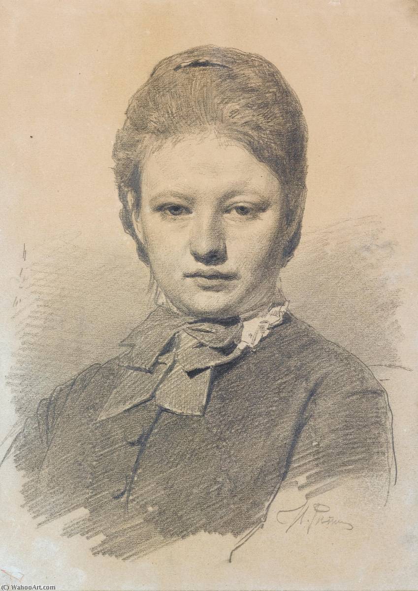 WikiOO.org - אנציקלופדיה לאמנויות יפות - ציור, יצירות אמנות Ilya Yefimovich Repin - Portrait of Sofia Repina