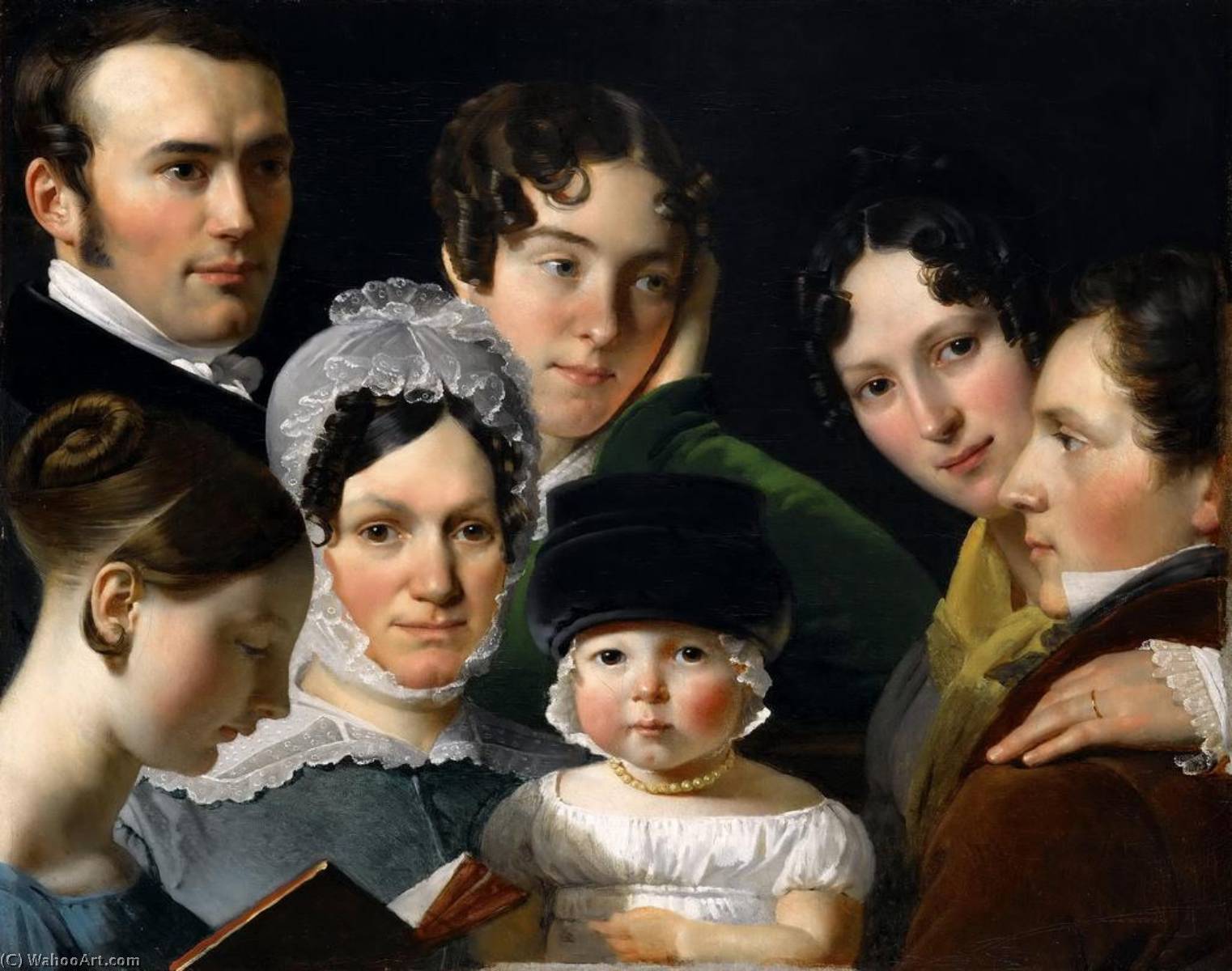 Wikioo.org - The Encyclopedia of Fine Arts - Painting, Artwork by Claude Marie Paul Dubufe - The Dubufe Family in 1820