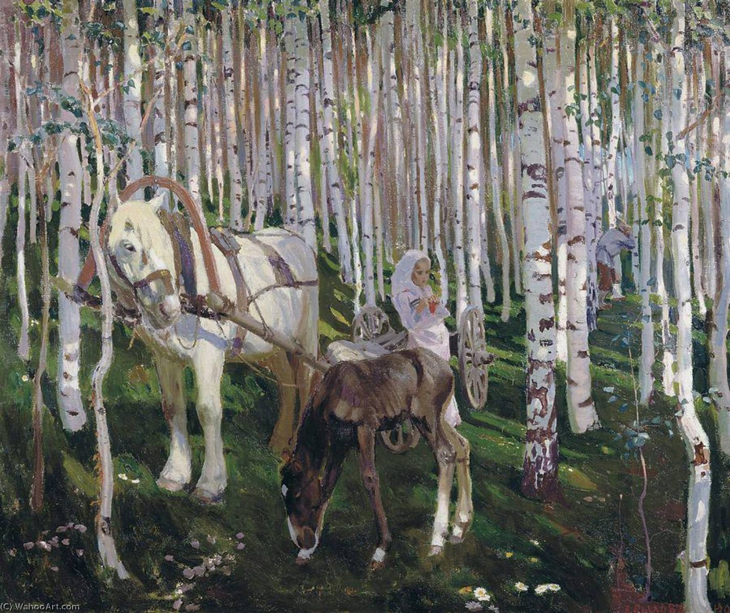 WikiOO.org - Encyclopedia of Fine Arts - Maleri, Artwork Arkady Rylov - In the Woods
