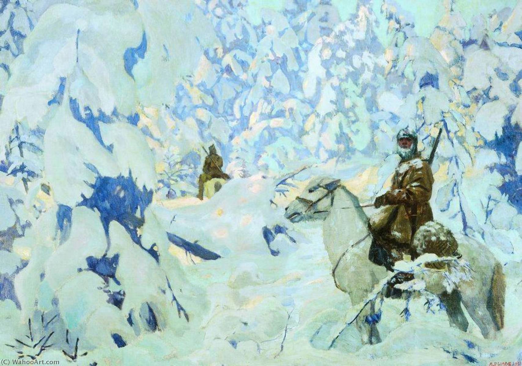 Wikioo.org - The Encyclopedia of Fine Arts - Painting, Artwork by Arkady Rylov - Guards
