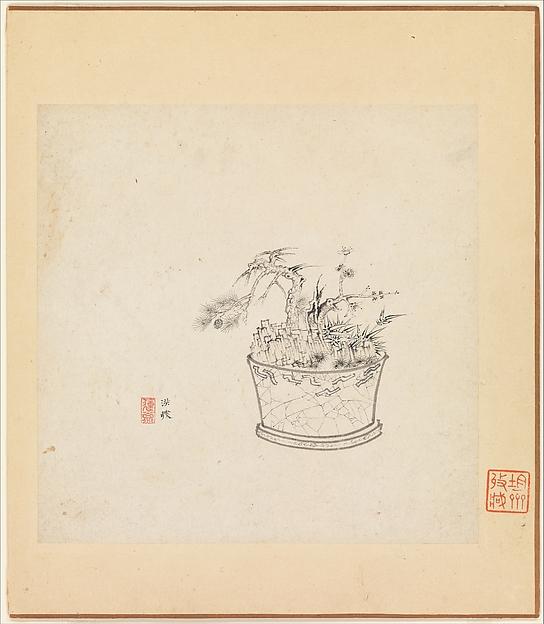 WikiOO.org - Encyclopedia of Fine Arts - Schilderen, Artwork Chen Hongshou - 明 清 陳洪綬 橅古圖 冊 Miscellaneous Studies