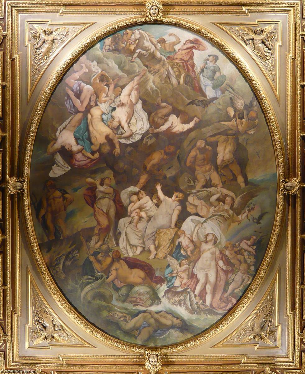 WikiOO.org - Encyclopedia of Fine Arts - Lukisan, Artwork Anselm Feuerbach - German Titanensturz