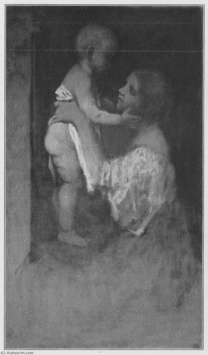 WikiOO.org - Encyclopedia of Fine Arts - Lukisan, Artwork Anselm Feuerbach - Mutter mit Kind