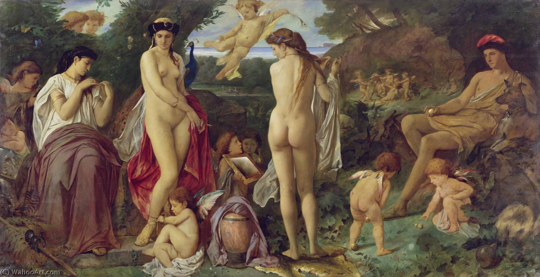 Wikioo.org - The Encyclopedia of Fine Arts - Painting, Artwork by Anselm Feuerbach - The Judgment of Paris