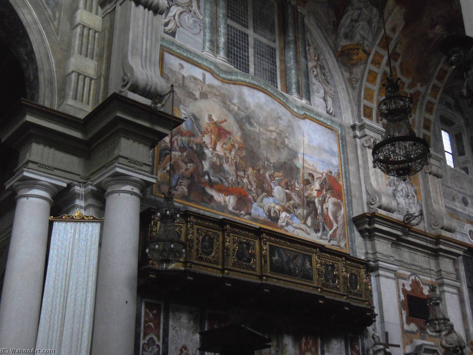 WikiOO.org - Enciklopedija dailės - Tapyba, meno kuriniai Giandomenico Tiepolo - Italian Intervento dei santi patroni