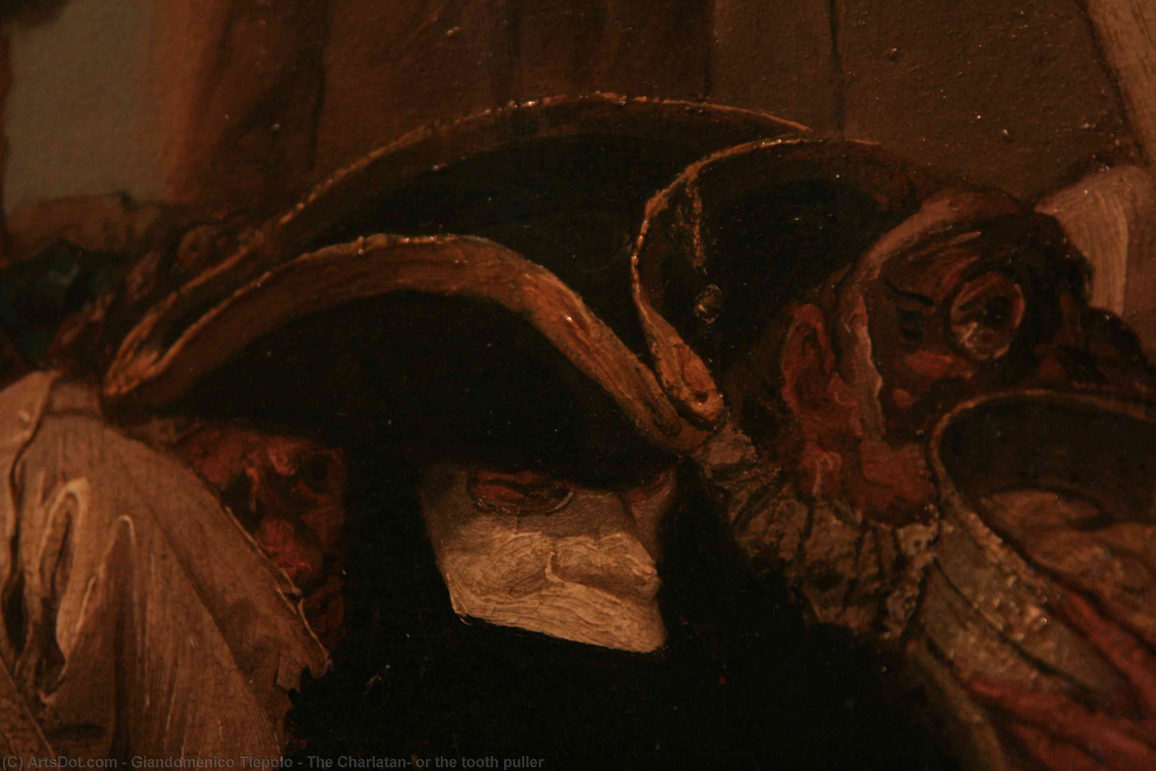 Wikioo.org – La Enciclopedia de las Bellas Artes - Pintura, Obras de arte de Giandomenico Tiepolo - el charlatán , o el extractor de dientes